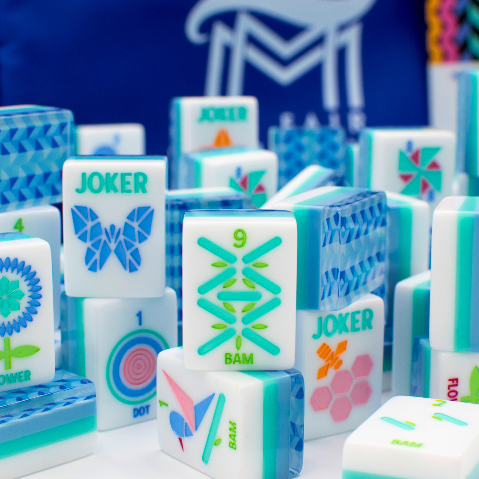 My Fair Mahjong Crystal Collection – Prism Series Tile Set (Blue)