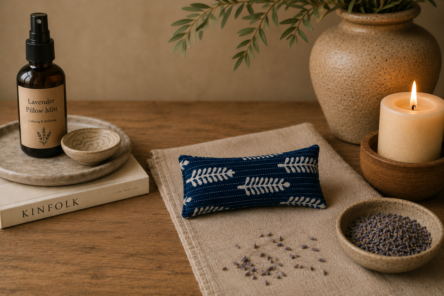 Indigo Fern Eye Pillow