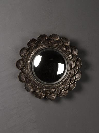 Silver Shell Convex Mirror