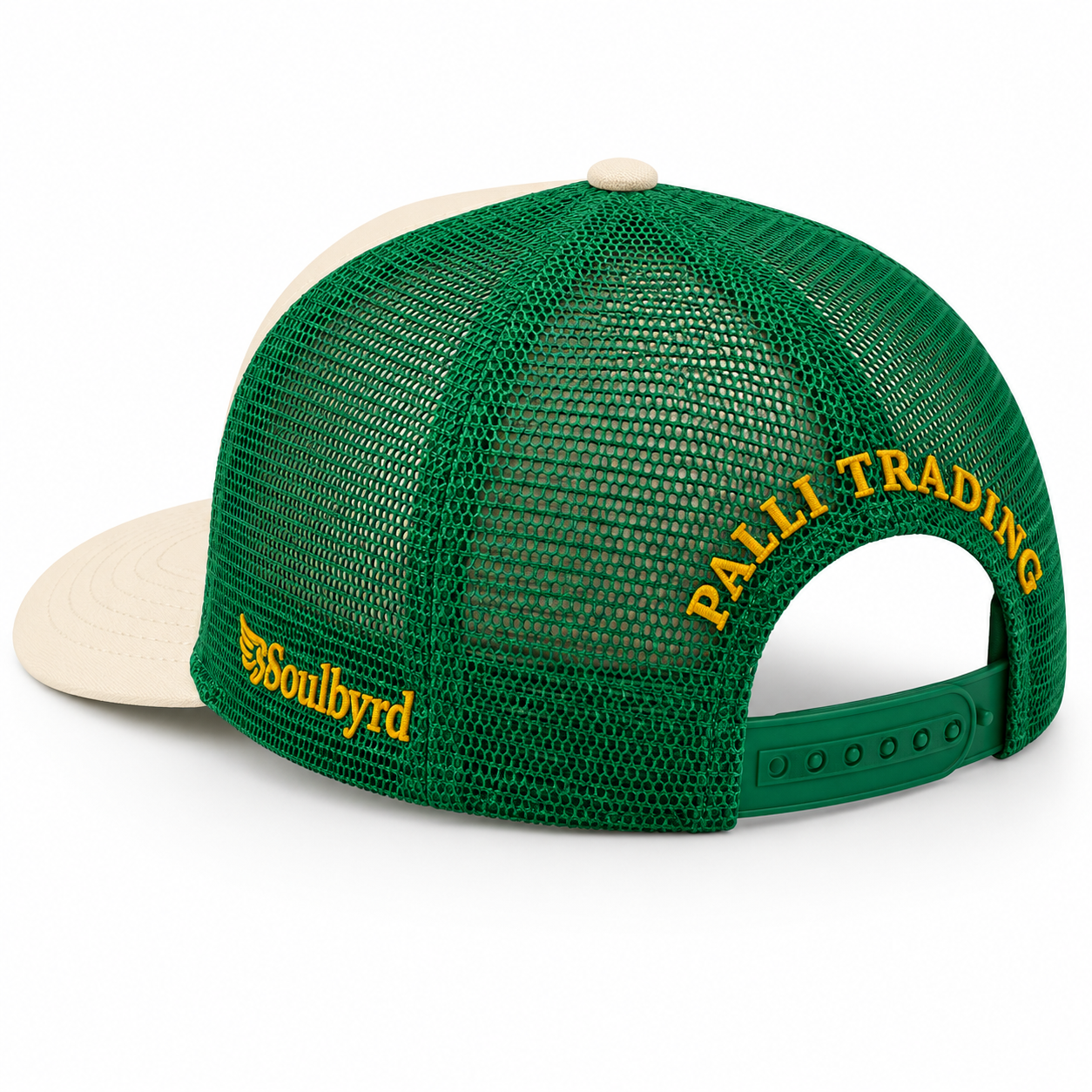 CREAM &amp; GREEN Pali Trading Post x SoulByrd Trucker Hat | Limited Edition Pacific Palisades Hat