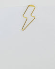Lightning Bolt - Unique Gold Plated Paper Clips - Pack of 25