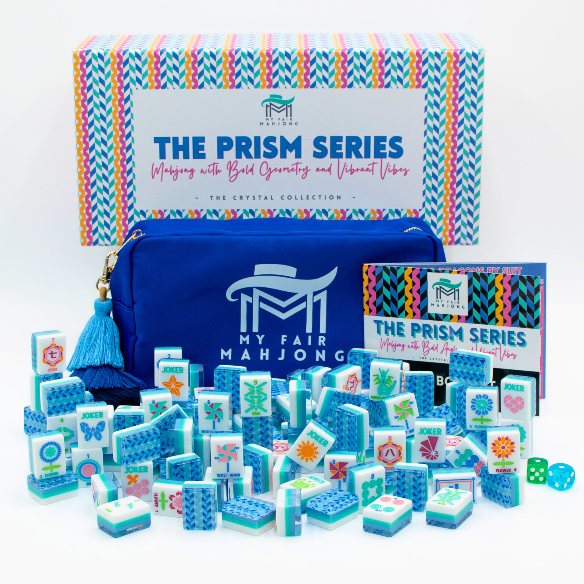 My Fair Mahjong Crystal Collection – Prism Series Tile Set (Blue)
