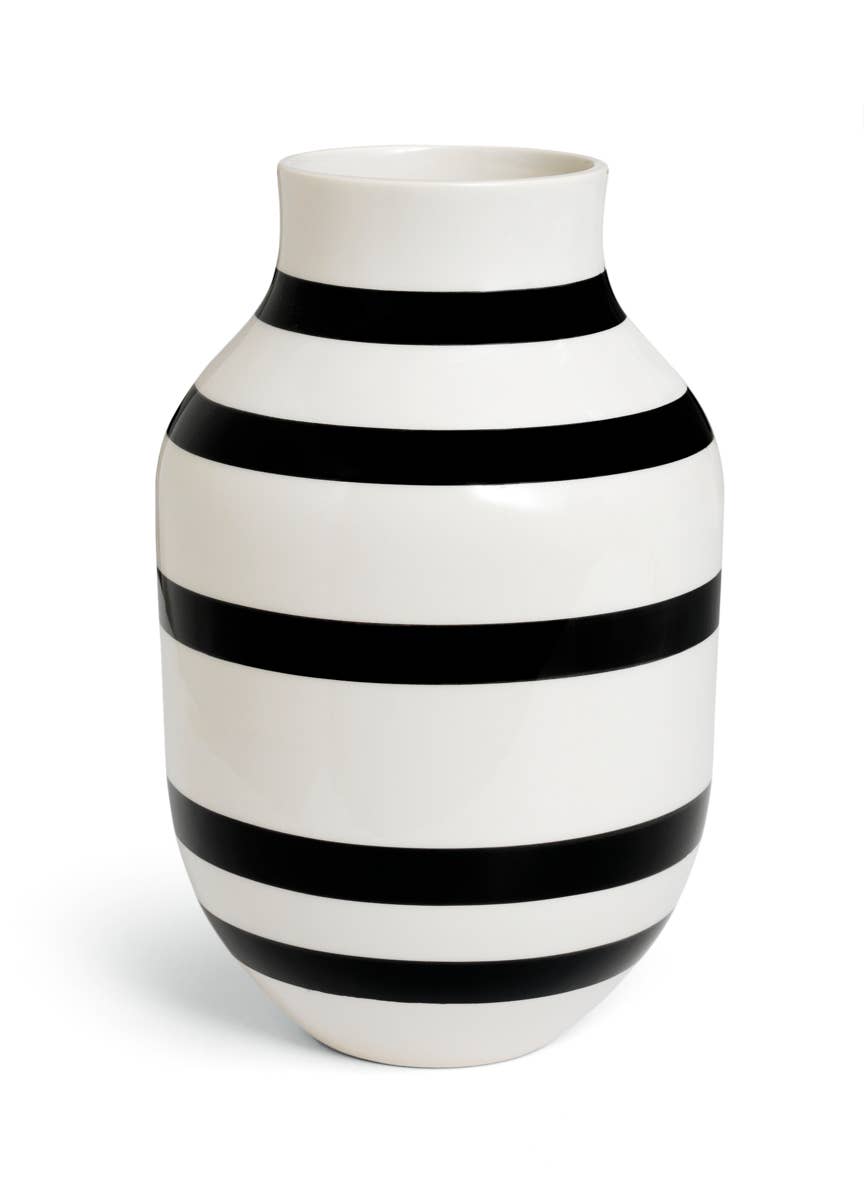 Kähler - Omaggio - Large Hand-Painted Ceramic Vase - Black