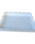 Scalloped Edge Rectangle Lacquer Serving Tray