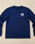 Pali Trading Post Long Sleeve Tee in Blue & White