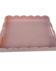 Scalloped Edge Rectangle Lacquer Serving Tray