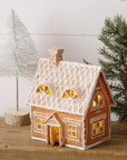 Lighted Gingerbread House with Open Door – Christmas Holiday Décor