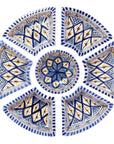 Dark Blue Rosette Tapas Ceramic Server, Platter
