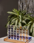 Acrylic Four in a Row - Navy & Beige
