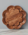 Vintage English Bread Board, Medium Scalloped