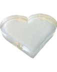 Acrylic Napkin Weight, Clear Heart