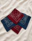 Deep Red Chainstitch Bandana