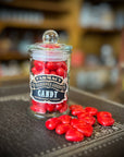 Apothecary Jar old fashioned Cinnamon Heart Candy Nostalgic