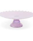 13" Scalloped Daisy Cake Stand - Lavender Mist