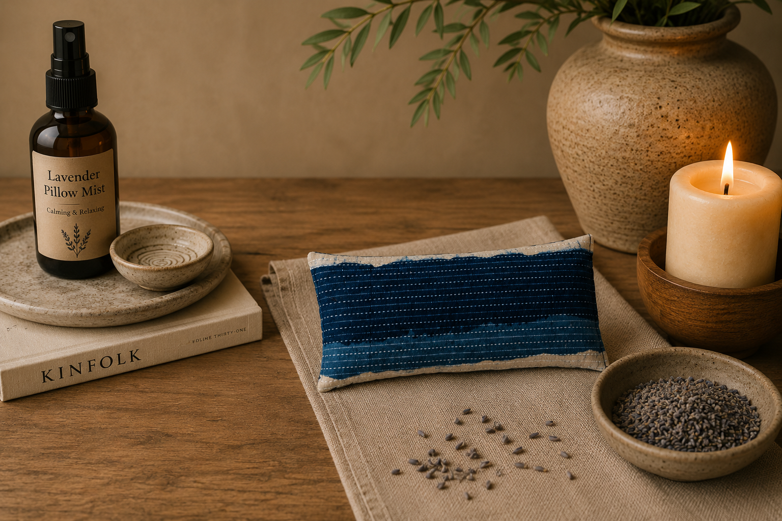 Indigo Stripe Eye Pillow