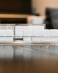 Scallop Mahjong Rack with Magnetic Pushers, Clear Acrylic