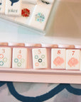 Ballet Pink Scalloped Wooden Mahjong Racks - 20 inches