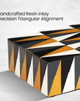 Black Golden Resin Inlay Decorative Storage Box