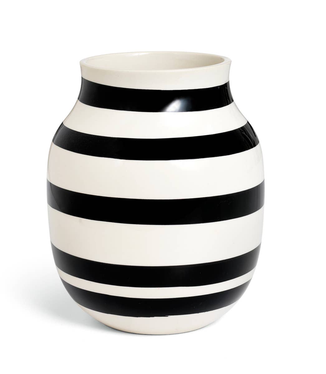 Kähler - Omaggio - Large Hand-Painted Ceramic Vase - Black