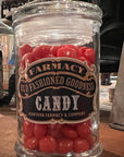Old Fashioned Apothecary Jar / Red hots Nostalgic candy