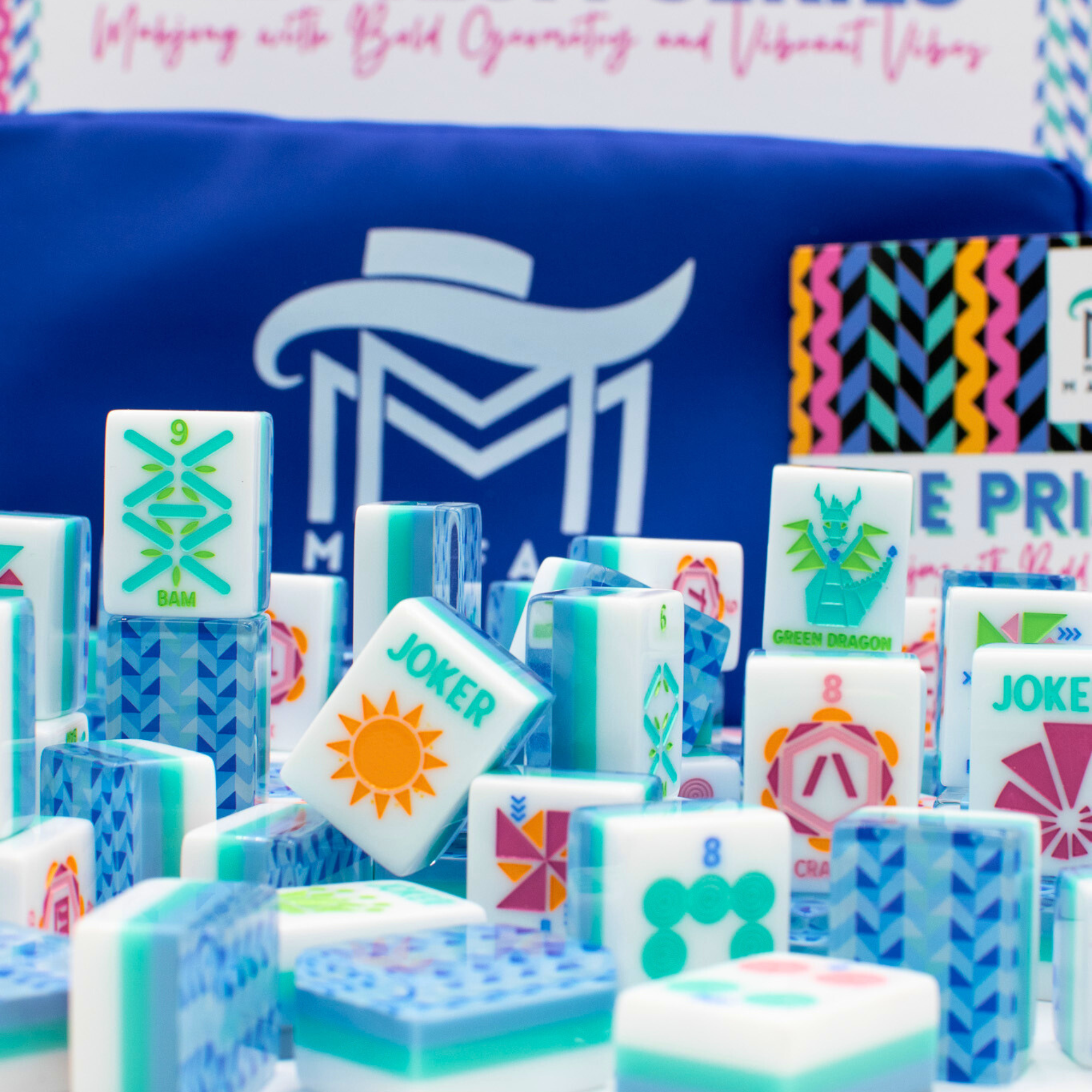My Fair Mahjong Crystal Collection – Prism Series Tile Set (Blue)