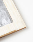 Mukhendu 5x7 Picture Frame -  Carved Bone, Brass Accent
