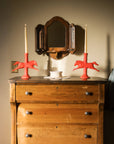 Dala Horse Candlestick Holder | Ruby Red