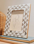 Varuna 5x7 Gray & White Picture Frame - Handmade