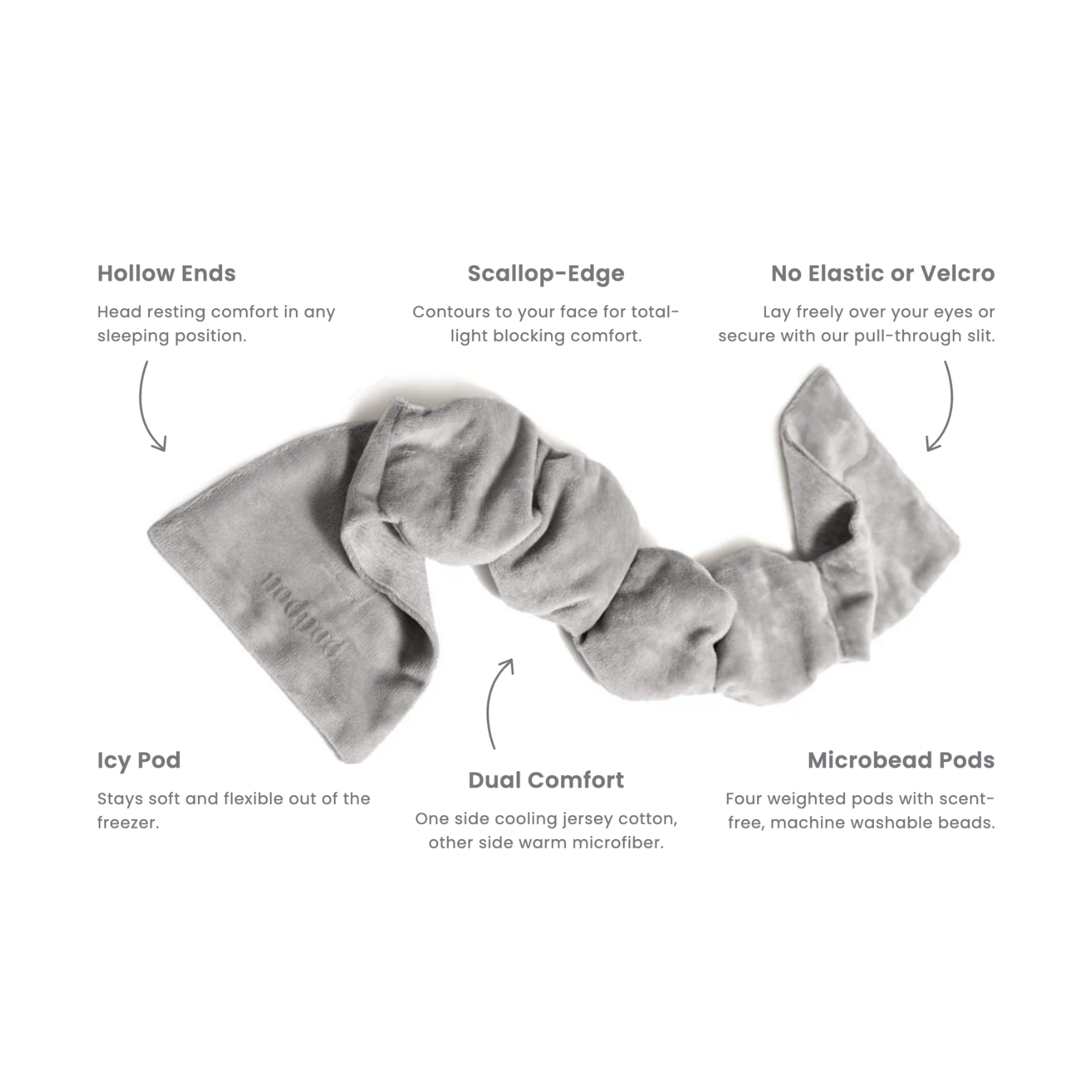 Bone Weighted Sleep Mask - Eye Mask Nodpod Weighted Sleep Mask