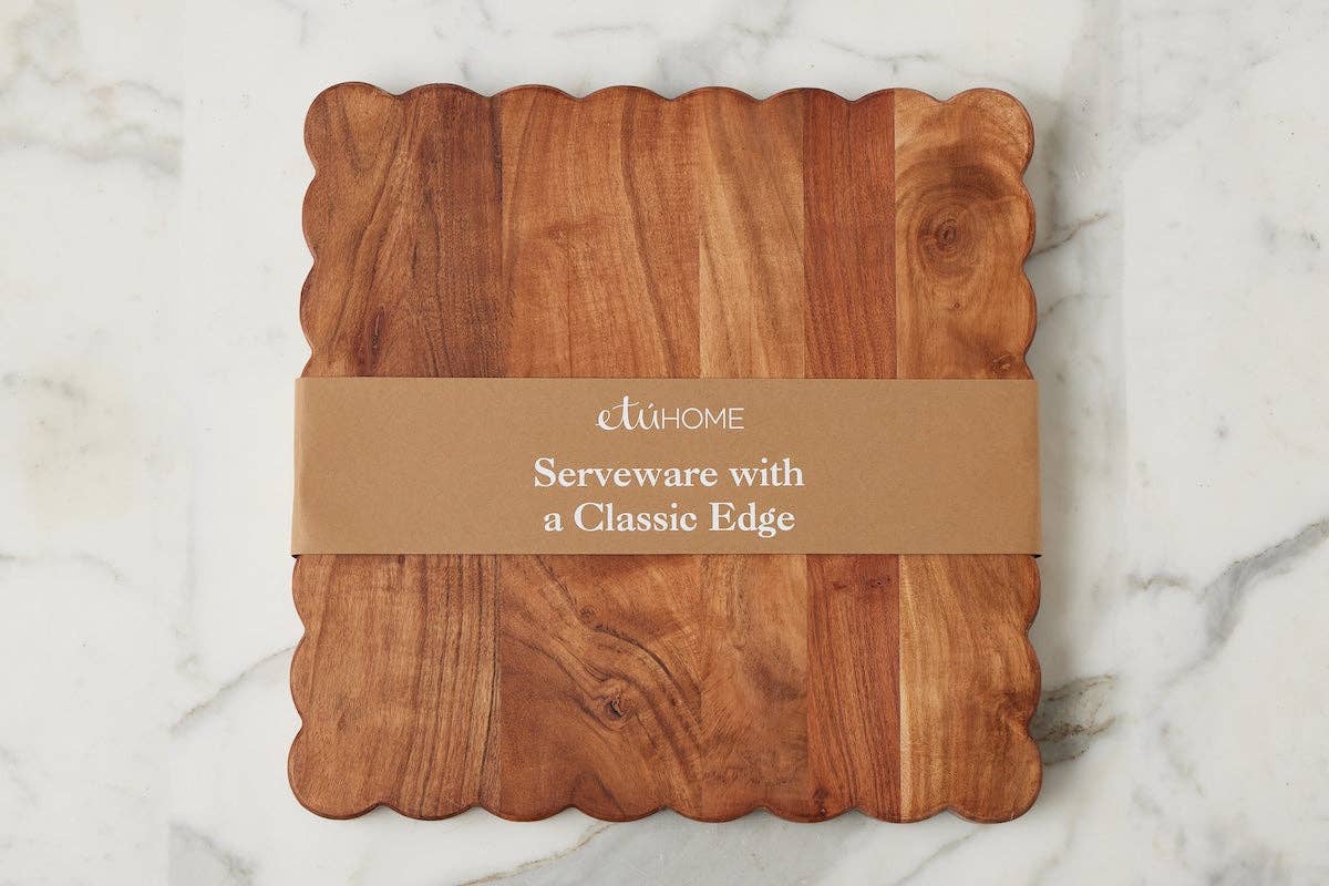 Scalloped Cutting Board, Large Square