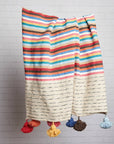 Moroccan Tassel Blanket - Multicolor