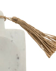 Maggie White Marble & Jute Spoon Rest