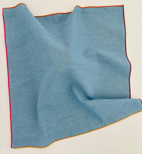 Set of 4 Napkins, Chambray (Pastel Hem) - Tisch New York