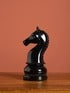 TRIO: Shiny Black Chess King, Queen & Horse