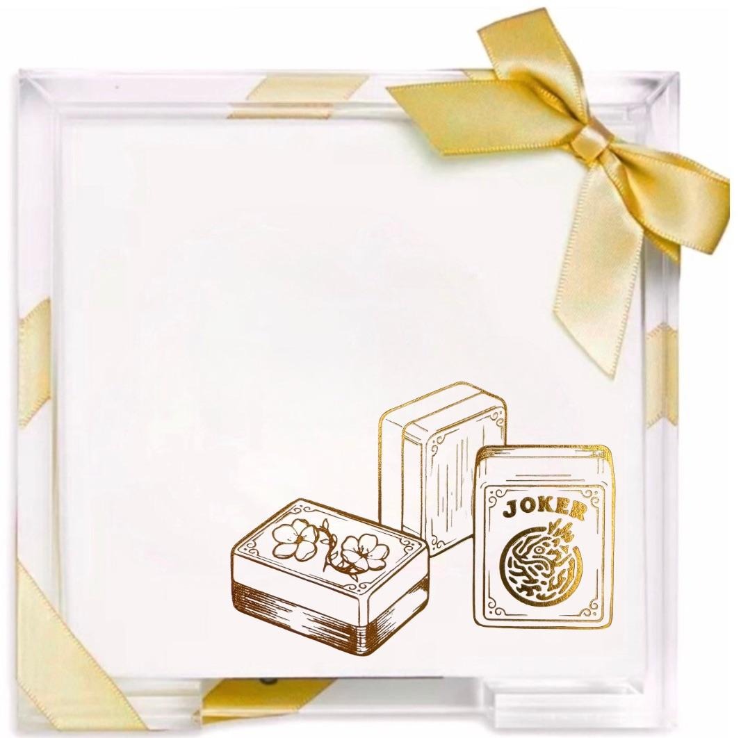Mahjong Tiles Acrylic Cocktail Hostess Set