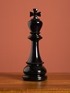 TRIO: Shiny Black Chess King, Queen & Horse